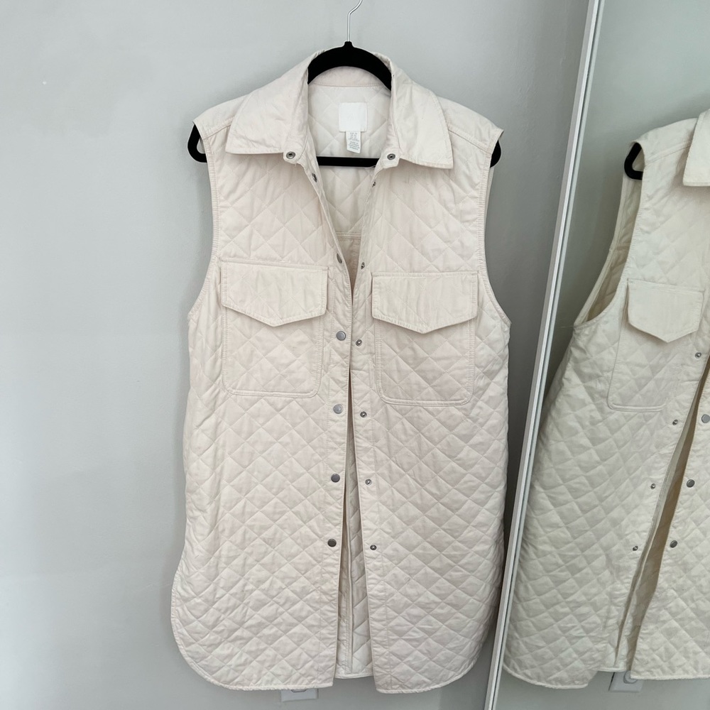 Long cream vest